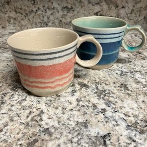 2 Pair of Anthropologie Mugs